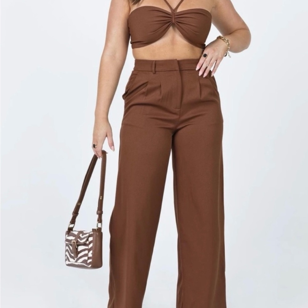 Princess Polly Chocolate Two Piece Tank/Trouser Set- Size 8